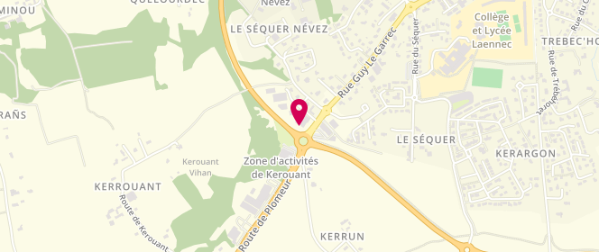 Plan de De la Fourche à la Fourchette, Z.A de Kerouant
Zone Artisanale Kerouant Vian, 29120 Pont-l'Abbé