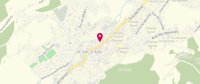 Plan de Boucherie Daval, 2 place des Écoles, 88340 Le Val-d'Ajol