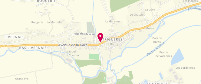 Plan de Boucherie-charcuterie la Triguèroise, 5 Grande Rue, 45220 Triguères