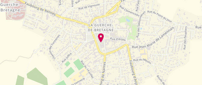 Plan de Moreau Traiteur Boucherie Charcuter, 24 Rue de Nantes, 35130 La Guerche-de-Bretagne