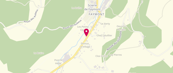 Plan de HUSSON Jean-Luc, 92 Faymont, 88340 Le Val-d'Ajol