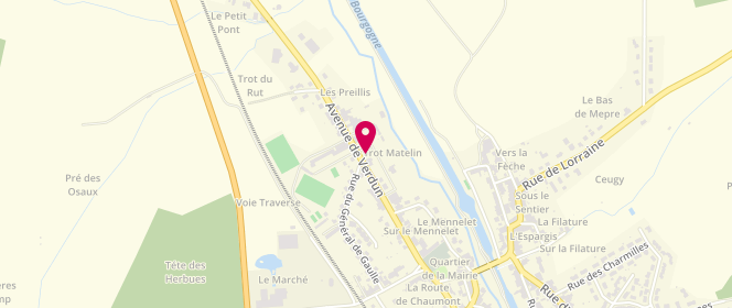 Plan de Bailly Boucherie, Charcuterie, traiteur, avenue de Verdun, 52260 Rolampont