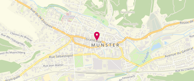 Plan de Boucherie charcuterie Imhoff Munster, 14 Grand Rue, 68140 Munster