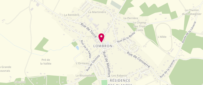 Plan de La Boucherie Lombronnaise, 2 Rue de la Chapelle Saint Remy, 72450 Lombron