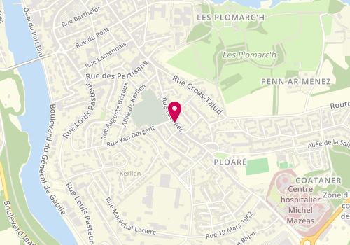 Plan de S a d V Bariou, 40 Rue Laennec, 29100 Douarnenez