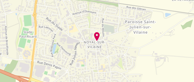 Plan de SARL Boucherie Les 2 M, 2 Rue Alexis Geffrault, 35530 Noyal-sur-Vilaine