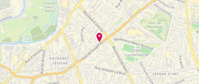 Plan de Boucherie Charcuterie Traiteur Bessierre, 151 Rue de Fougères, 35700 Rennes