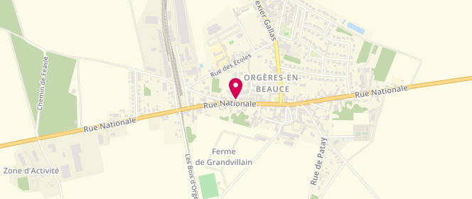 Plan de Boucherie MICHAUX Fabien, 68 Rue Nationale, 28140 Orgères-en-Beauce
