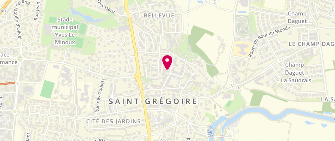 Plan de Boucherie Heude, 21 Rue Alphonse Milon, 35760 Saint-Grégoire