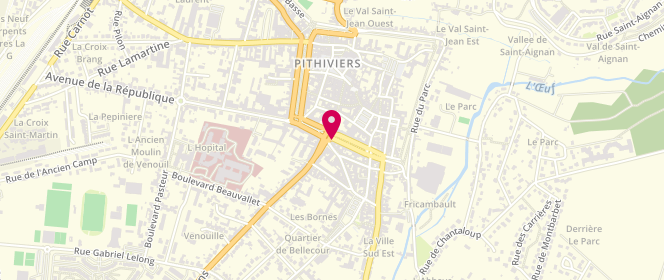 Plan de Charcuterie Braat, 1 Place 
Pl. Duhamel, 45300 Pithiviers
