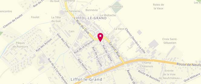 Plan de SARL Boucherie de l'Eglise, 37 Rue de l'Église, 88350 Liffol-le-Grand