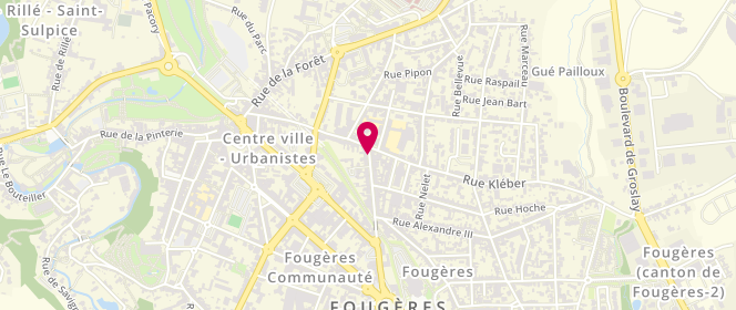 Plan de THIBAULT Jean-Christophe, 43 Rue Feuteries, 35300 Fougères