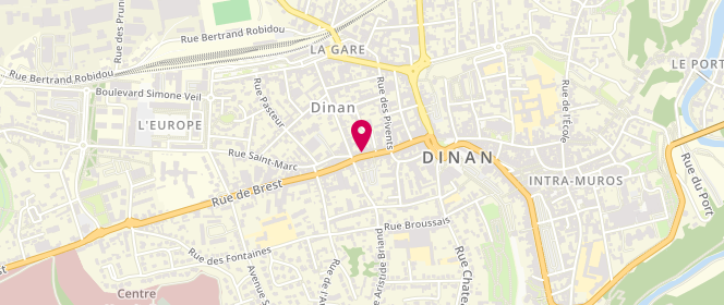 Plan de Boucherie Charcuterie Chretien, 28 Rue des Rouairies, 22100 Dinan