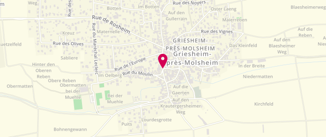 Plan de Charcuterie Muller, 147 Rue des Alliés, 67870 Griesheim-près-Molsheim
