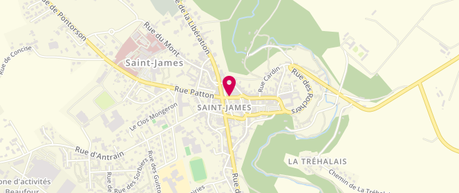 Plan de Boucherie Charcuterie Leblanc, 5 Rue Fauconnière, 50240 Saint-James