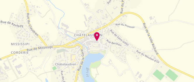 Plan de Chez Christophe le Traiteur du Leff, 1 place de la République, 22170 Châtelaudren-Plouagat