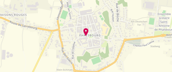 Plan de Boucherie Charcuterie Fechter Phalsbourg, 10 place d'Armes, 57370 Phalsbourg