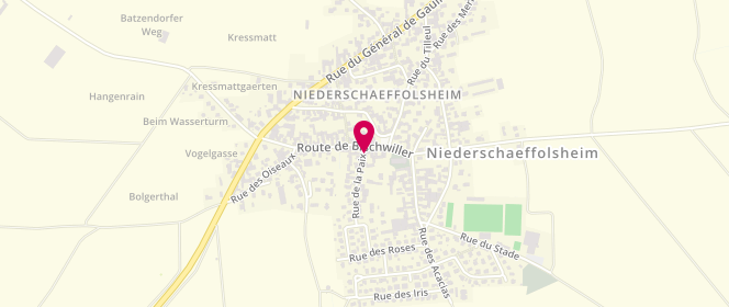 Plan de Boucherie Charcuterie Traiteur Lutz Niederschaeffolsheim, 18 Route de Bischwiller, 67500 Niederschaeffolsheim