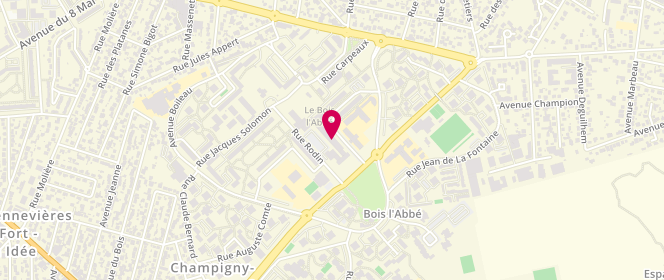 Plan de Boucherie Takbou (Franco Musulmane d'Europe), 2 Rue Rodin, 94500 Champigny-sur-Marne