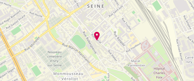 Plan de Boucherie l' artisan, 40 Rue Marat, 94200 Ivry-sur-Seine