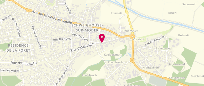 Plan de Boucherie Charcuterie Fechter, 33 Rue d'Ohlungen, 67590 Schweighouse-sur-Moder