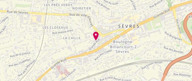 Plan de Boucherie des Côteaux, 108 Grande Rue, 92310 Sèvres