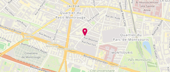 Plan de Boucherie du Pere Corentin, 51 Rue du Père Corentin, 75014 Paris