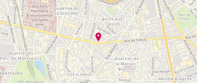Plan de 202 Rue de Tolbiac, 202 Rue de Tolbiac, 75013 Paris