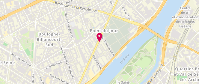 Plan de La Ferme de Boulogne, 36 avenue Pierre Grenier, 92100 Boulogne-Billancourt