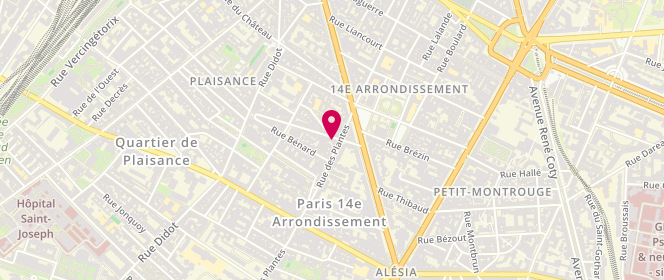 Plan de Boucherie Feray, 9 Rue de la Sablière, 75014 Paris