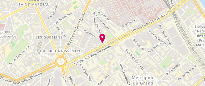 Plan de Boucherie Pinel, 3 place Pinel, 75013 Paris