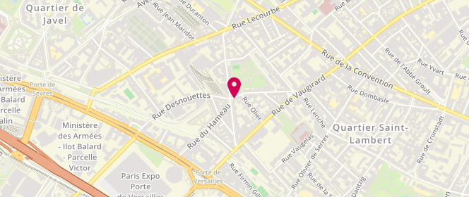 Plan de FONTAINE Yves, 1 Rue du Hameau, 75015 Paris