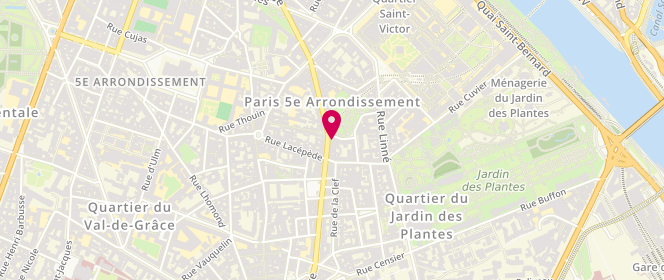 Plan de Aux Fleurons de la Viande, 59 Rue Monge, 75005 Paris