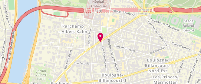 Plan de HUET Fabrice Boucherie, 71 avenue Jean Baptiste Clément, 92100 Boulogne-Billancourt