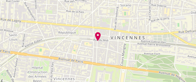 Plan de Boucherie Voltaire Dupont, 33 Rue du Midi, 94300 Vincennes