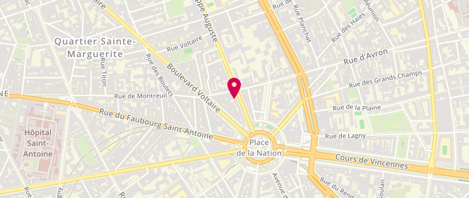 Plan de Boucherie Husscut, 13 avenue Philippe Auguste, 75011 Paris