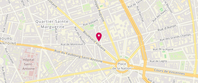 Plan de Boucherie Moderne, 249 Boulevard Voltaire, 75011 Paris