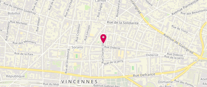 Plan de Boucherie de la place, 44 Rue Charles Silvestri, 94300 Vincennes
