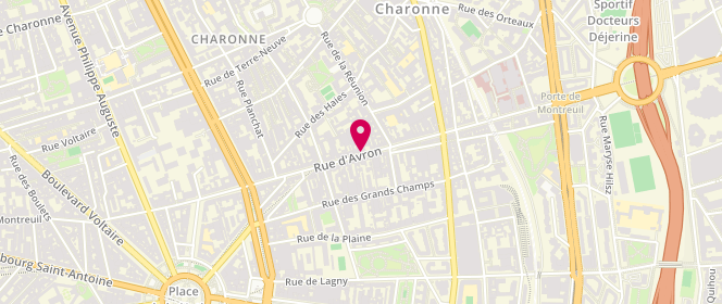 Plan de Boucherie El Ouargui, 59 Rue Avron, 75020 Paris