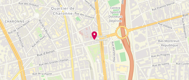 Plan de Boucherie Musulmane. Villette imazighen, 144 Rue d'Avron, 75020 Paris