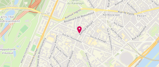 Plan de Boucherie Mozart, 48 Avenue Mozart, 75016 Paris