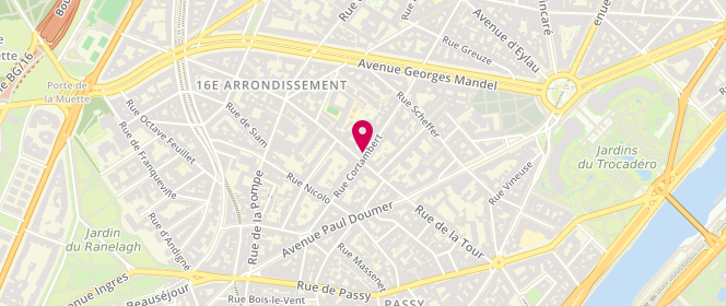 Plan de BARO Jean-Pierre, 34 Rue Cortambert, 75016 Paris