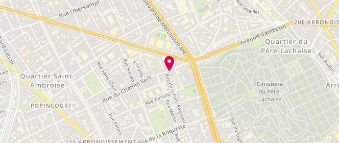 Plan de Boucherie du Fin Gourmet, 134 Rue du Chemin Vert, 75011 Paris