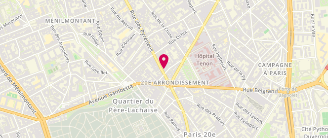 Plan de Boucherie Nouvelle des Pyrénées, 214 Rue des Pyrénées, 75020 Paris