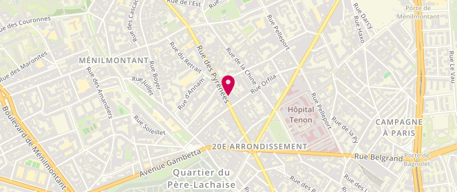 Plan de Boucherie Centrale du Vingtième, 230 Rue des Pyrénées, 75020 Paris