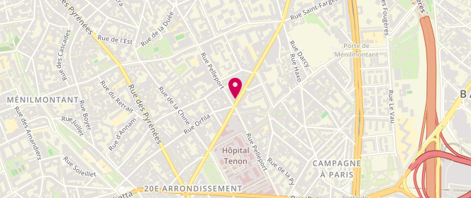 Plan de Boucherie Davin Julien, 129 avenue Gambetta, 75020 Paris