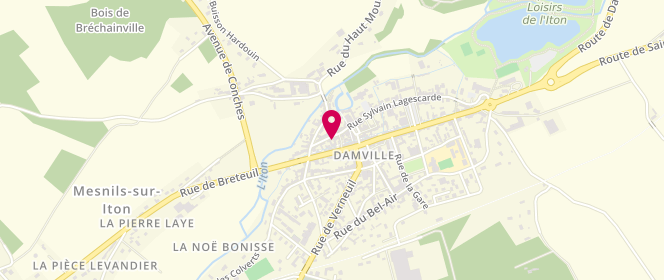 Plan de Boucherie LEHOULLE Bastien, 14 Rue Aimé Charpentier, 27240 Mesnils-sur-Iton