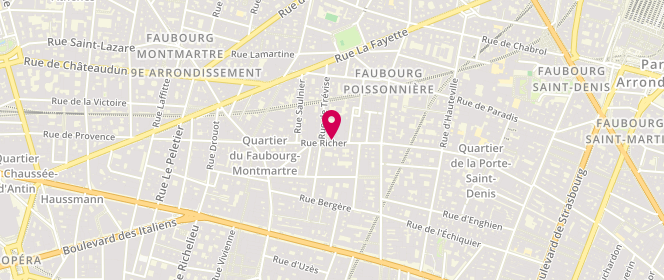 Plan de Boucherie Berbeche, 24 Rue Richer, 75009 Paris