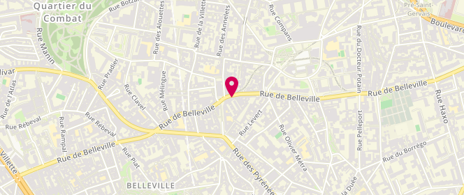 Plan de Boucherie Caïdi Halal, 144 Rue de Belleville, 75020 Paris