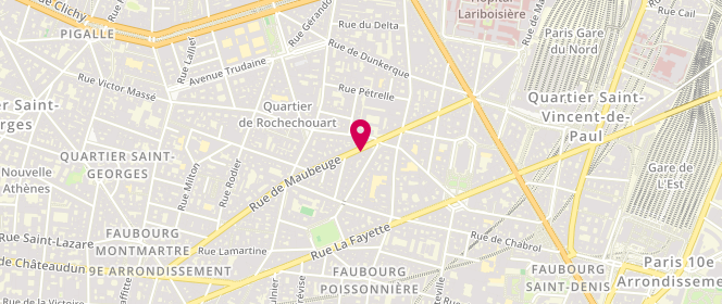 Plan de Aux Cloches Vertes, 76 Rue de Maubeuge, 75009 Paris